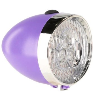 Lampa przód LE GRAND Sunlight II LED, fiolet, na baterie | 2rowery.pl