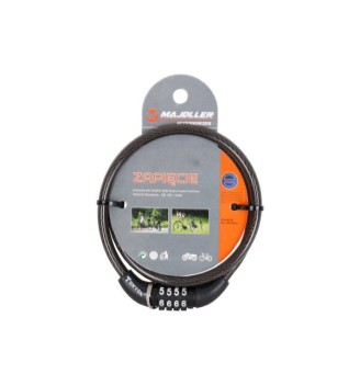 Zapięcie rowerowe pętla TY445 8x650 mm szyfr czarne | 2rowery.pl