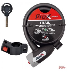 Zapięcie rowerowe ProX Trail Spirala 10x1800 mm na kluczyk | 2rowery.pl