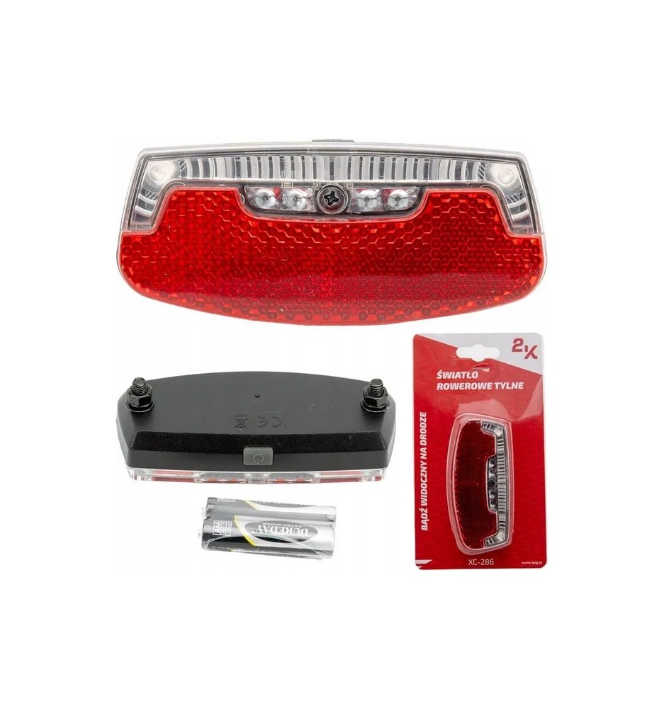 Lampa tylna 2K XC-286 na bagażnik, 2×AAA, 2-funkcyjna | 2rowery.pl