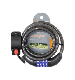 Zapięcie rowerowe spirala TY5231 szyfr 10×1500 mm czarne | 2rowery.pl