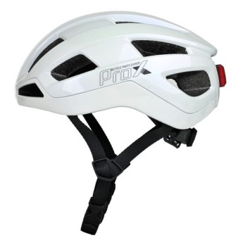 Kask rowerowy ProX Magneto LED M/L 55–58 cm biała perła 2rowery.pl