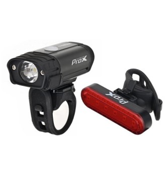 Zestaw lamp rowerowych Prox Hydra II Set USB-C 400 + 10 lm | 2rowery.pl