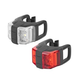 Zestaw lampek rowerowych KLS TWINS II czarne | 2rowery.pl