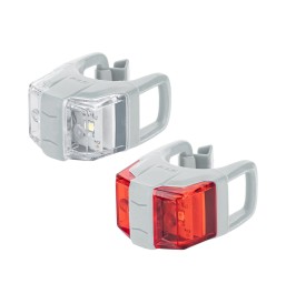 Zestaw lampek rowerowych KLS TWINS II mint white| 2rowery.pl