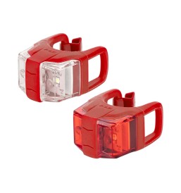 Zestaw lampek rowerowych KLS TWINS II red| 2rowery.pl