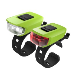 KLS VEGA USB – zestaw lampek rowerowych LED CR2032 | 2rowery.pl